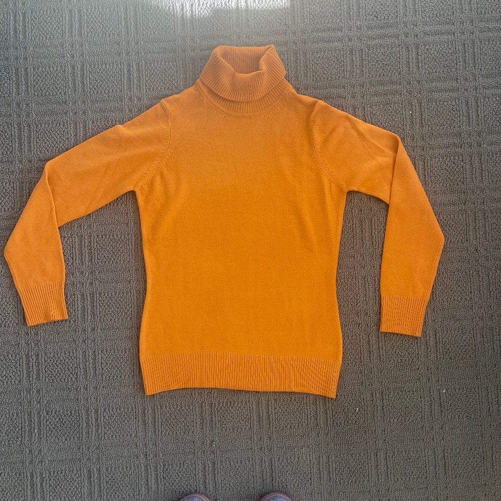 French Connection Orange Turtleneck Sweater